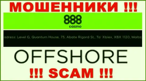 888Casino Com - ШУЛЕРА, пустили корни в офшоре по адресу: Level G, Quantum House, 75, Abate Rigord St., Ta’ Xbiex, XBX 1120, Malta