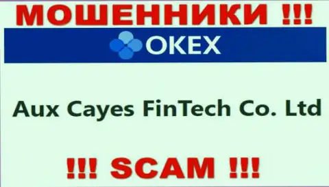 Aux Cayes FinTech Co. Ltd - это организация, которая управляет мошенниками ОКекс Ком