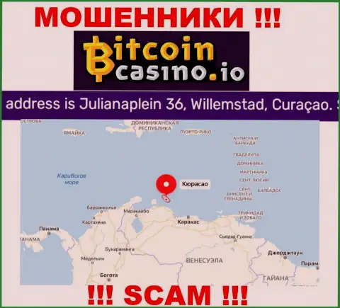 Будьте крайне внимательны - организация BitcoinСasino Io скрылась в офшоре по адресу: Julianaplein 36, Willemstad, Curacao и кидает людей