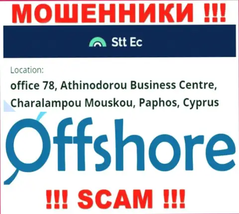Не надо работать, с такого рода мошенниками, как СТТ-ЕС Ком, поскольку скрываются они в оффшоре - office 78, Athinodorou Business Centre, Charalampou Mouskou, Paphos, Cyprus