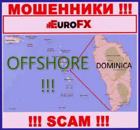 Доминика - офшорное место регистрации воров EuroFXTrade, приведенное на их сайте