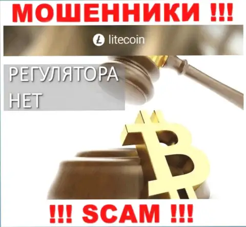На сайте мошенников LiteCoin Вы не найдете сведений о регуляторе, его просто нет !!!