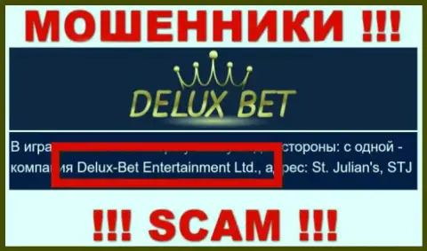Delux-Bet Entertainment Ltd - компания, которая управляет обманщиками Deluxe Bet