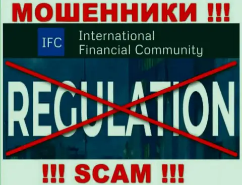 International Financial Community без проблем сольют ваши вклады, у них нет ни лицензии, ни регулятора