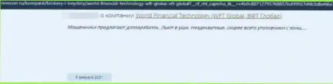 World Financial Technology - это ШУЛЕР ! Работающий в internet сети (мнение)