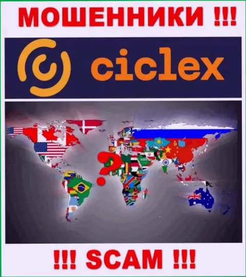 Юрисдикция Ciclex не представлена на онлайн-сервисе компании - это аферисты !!! Будьте весьма внимательны !!!