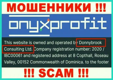 Юридическое лицо конторы ОниксПрофит - это Donnybrook Consulting Ltd, инфа позаимствована с официального сайта