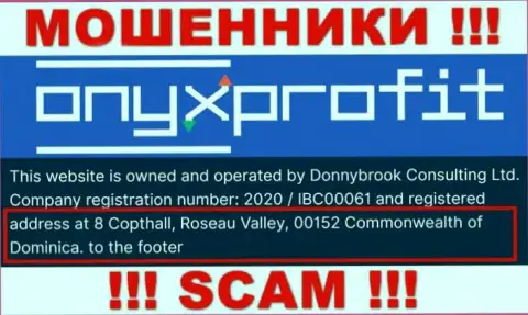 8 Copthall, Roseau Valley, 00152 Commonwealth of Dominica - это офшорный официальный адрес Доннибрук Консалтинг Лтд, откуда МОШЕННИКИ обдирают лохов