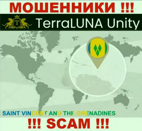 Официальное место регистрации интернет мошенников TerraLunaUnity - Saint Vincent and the Grenadines