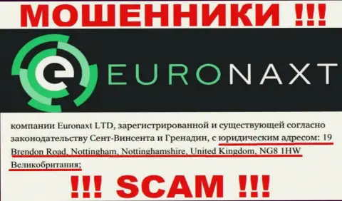 Официальный адрес компании EuroNax на ее сайте липовый - это СТОПРОЦЕНТНО МОШЕННИКИ !!!