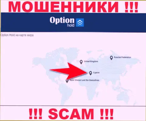 OptionHold - это internet-обманщики, имеют оффшорную регистрацию на территории Cyprus