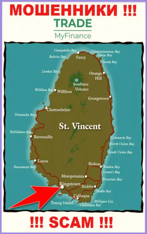 Юридическое место регистрации internet обманщиков Трейд Май Финанс - Kingstown, Saint Vincent and the Grenadines