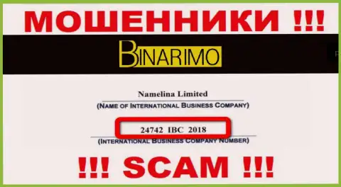 Будьте крайне внимательны !!! Binarimo Com жульничают !!! Номер регистрации этой организации - 24742 IBC 2018