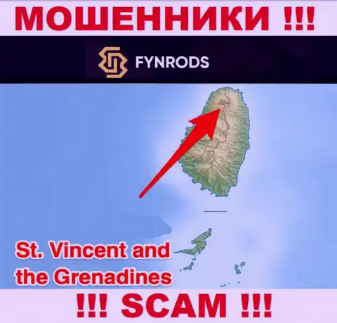 Fynrods Com - это ШУЛЕРА, которые юридически зарегистрированы на территории - Saint Vincent and the Grenadines