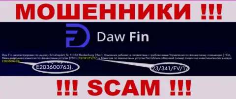 Номер лицензии DawFin Net, у них на информационном сервисе, не сможет помочь сохранить Ваши вложения от прикарманивания