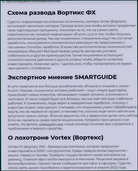 Об вложенных в Vortex FX денежных средствах можете и не вспоминать, крадут все до последнего рубля (обзор деятельности)